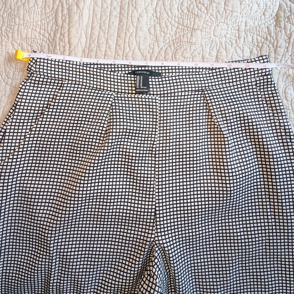 Forever21 high waisted grid print trousers size M - Picture 4 of 5